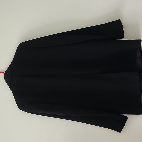 Zara Black Mid Lenght Lapel Collar Basic Blazer Jacket Size Small - Picture 10 of 16